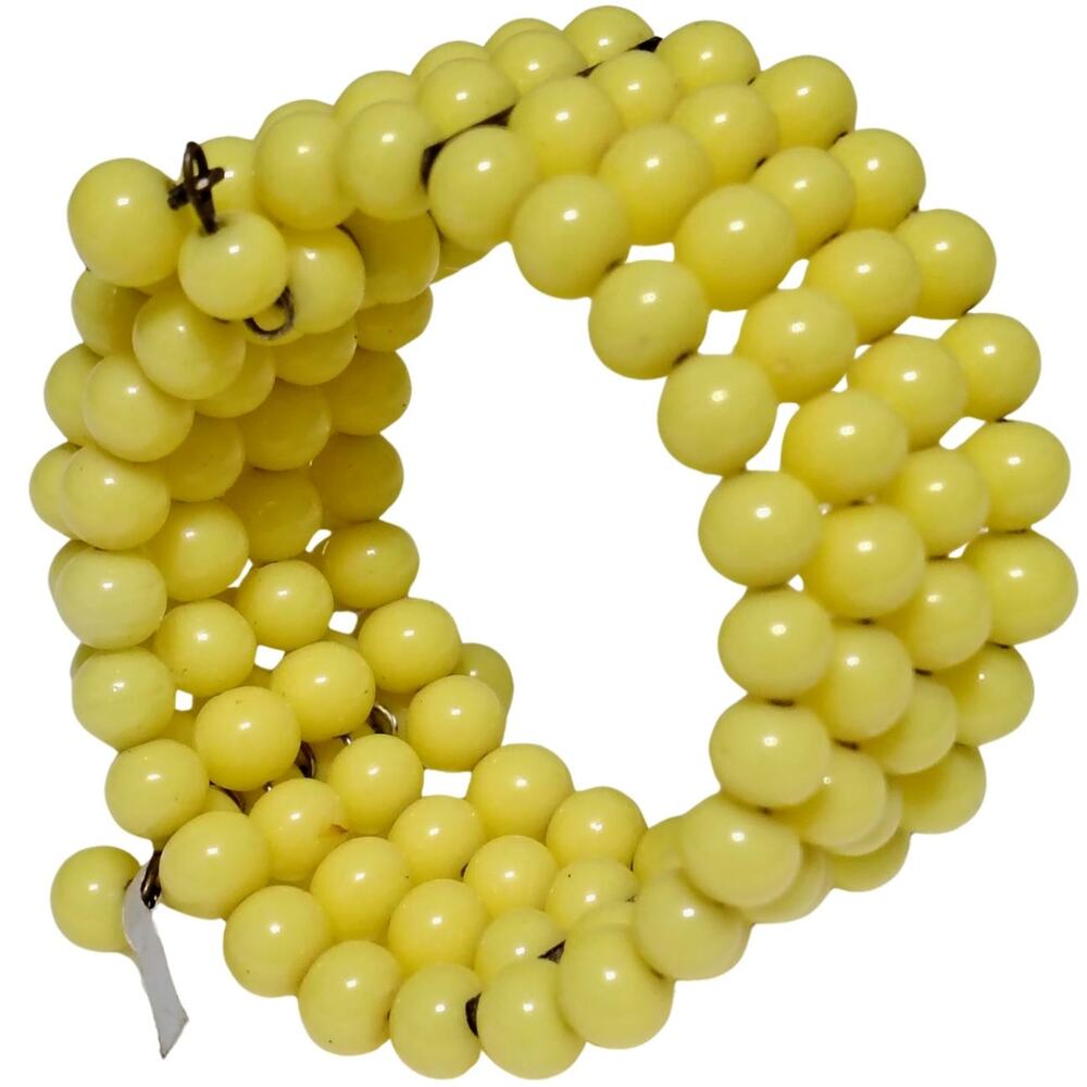 1930’s Yellow Unsigned Miriam Haskell Yellow Glas… - image 3